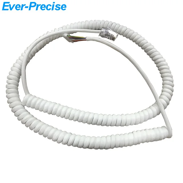 Белый со спиральным кабелем RJ45 для PHR-8 спиральный