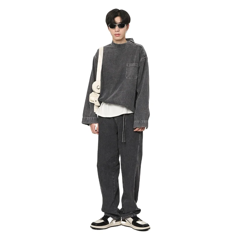 Design casual denim suit for men