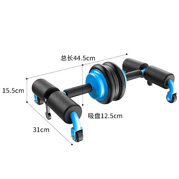 ZT Fitness AB Roller Yoga Push Up Bars Exercise Abdominal Massage Roller Sit Up Bar Set