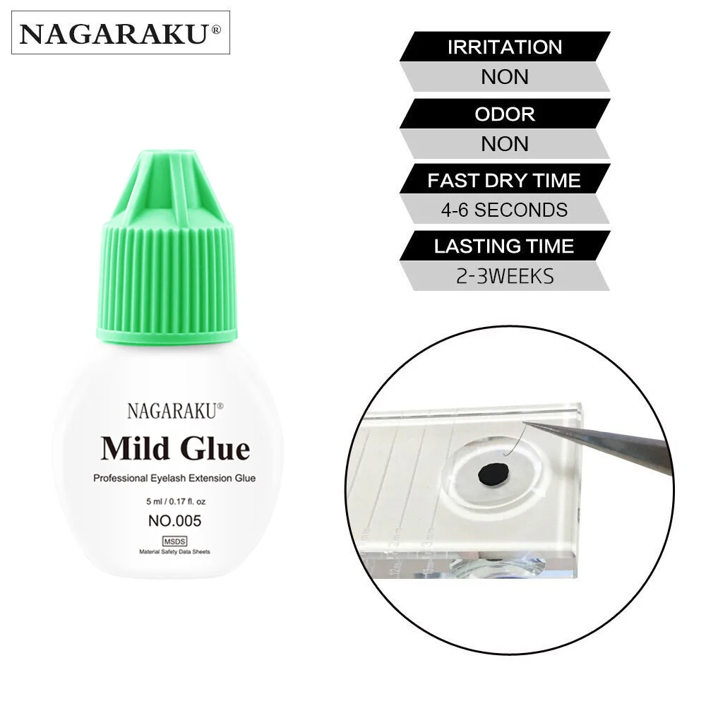 NAGARAKU Fast dry 1~3 seconds no odor no simulation lash glue eyelash glue eyelash extension glue