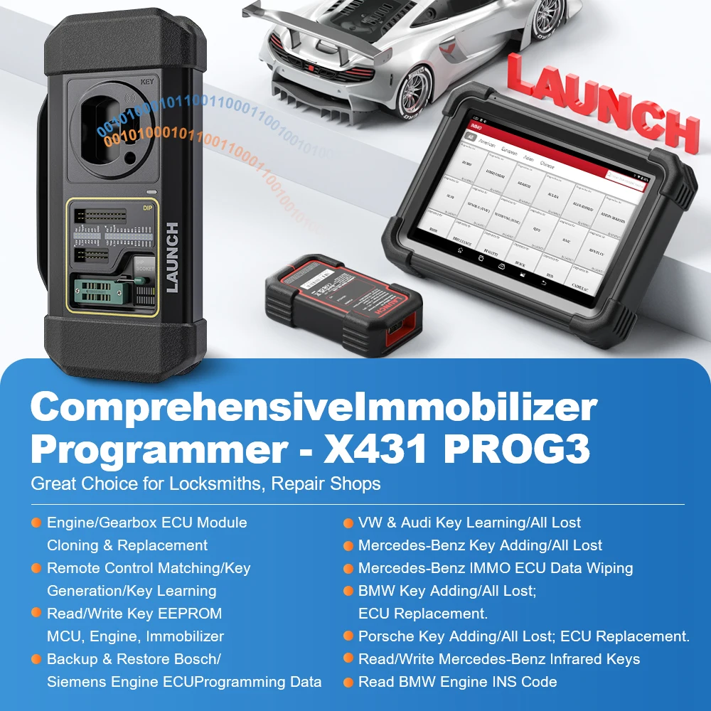 Launch X431 IMMO PLUS Car Key  Professional Programming Tool Code Reader with 39 Resets Automotive Diagnostic Scanner