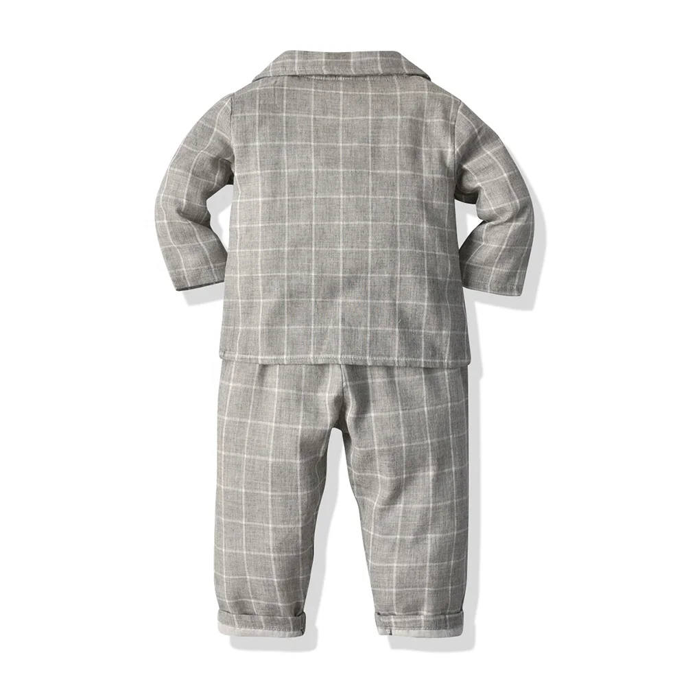 Child Candy Color Long Sleeved Pajamas unisex soft Cotton Sleepwear Kids warm lint 2PCS Pajamas Sets for house