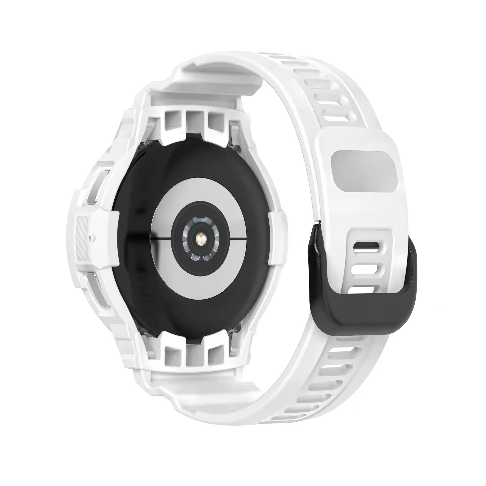 Fashion Soft Silicone Watch Strap For Samsung Galaxy Watch4 42mm 46mm Watch Case Band Protective Shell TPU Cover