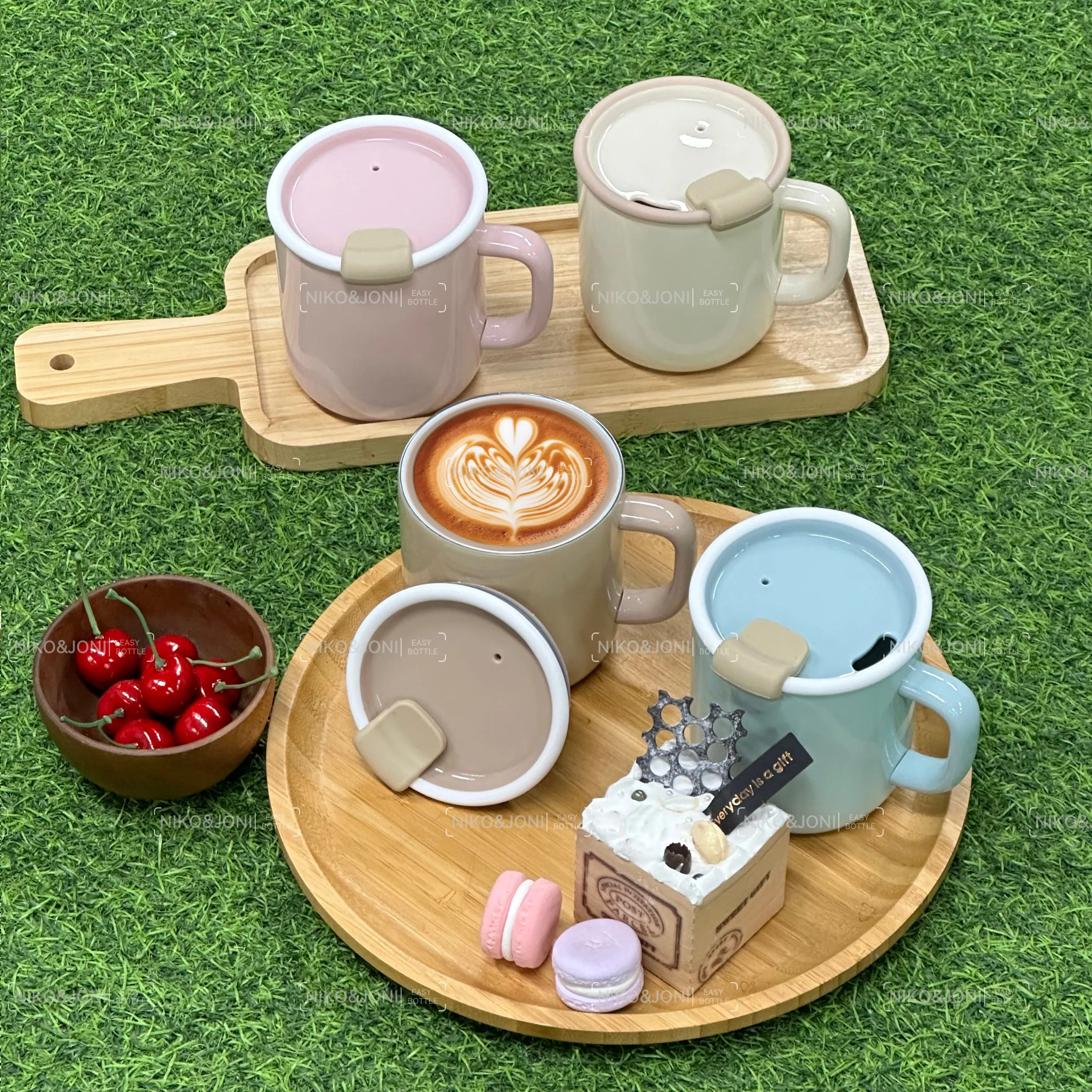 2025 New 460ml Inner Ceramic Coated Coffee Mug With Handle and Lid Double Layer Vacuum Insulated 16oz Tea Cup Latte Mug