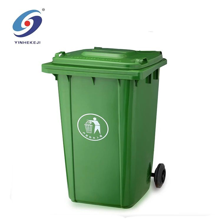
Public Trash Can With Lid 240 Liter Plastic Can Waste Bin 