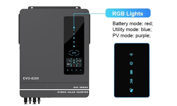 Anern inverter solare 8kw 10kw mppt hybrid solar power inverter