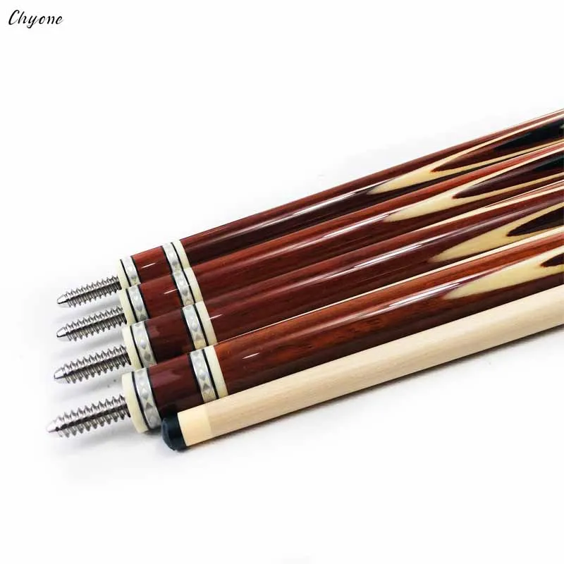 Chyone custom rainbow deisgn sandalwood inlay carom cue spliced carom cue billiard pool cue stick