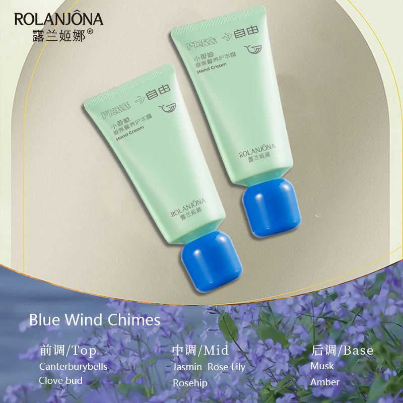 OEM ROLANJONA Moisturizing and Perfuming Hand Cream Whitening Niacinamide Floral Fragrance Hand Care Lotion For Dry Cracked 80g