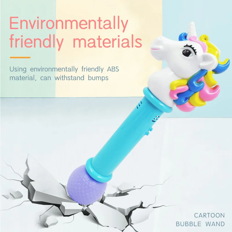 2022 summer outdoor bubble  portable plastic electric colored soap bubble machine toys with music summer outdoor Bubble stick