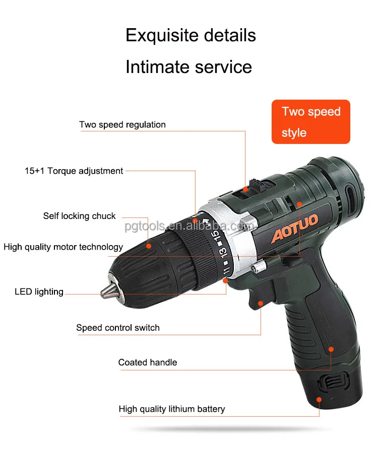 12V Rechargeable Lithium Battery Power Screw drivers Cordless Drill Multi fuction Electric Hand Drill Electric Screwdriver Kit