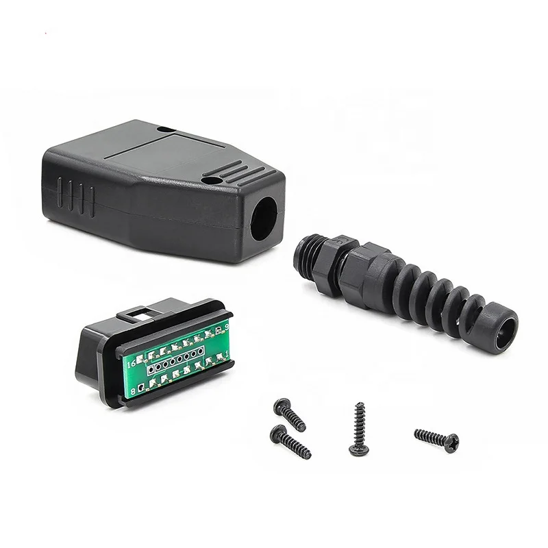 Universal Car Diagnostic Tool OBD2 Male 16 Pin Connector OBD 2 16 Pin OBDII Adaptor J1962 Connector for Car