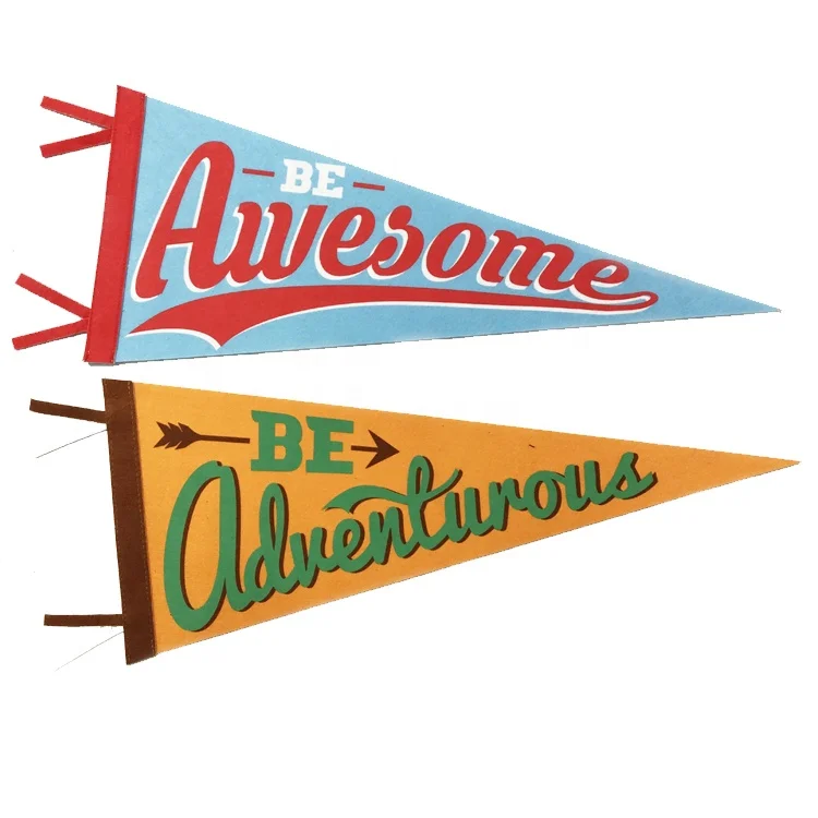 Top Sale high quality mall event custom sublimation felt pennant flag