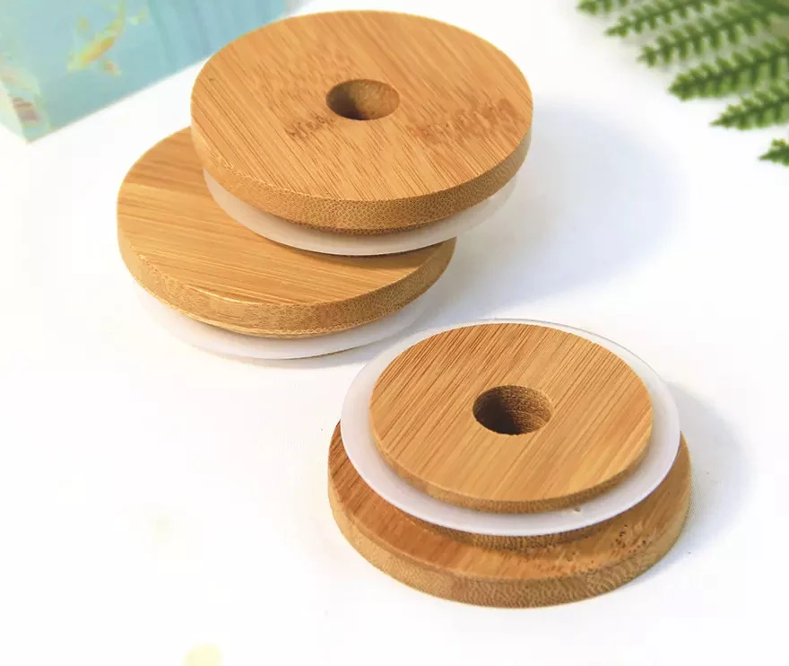 Amazon Hot Sale 16oz custom drinkware cups with lids and straws bubble tea cup coffee mug glass cup with bamboo lid