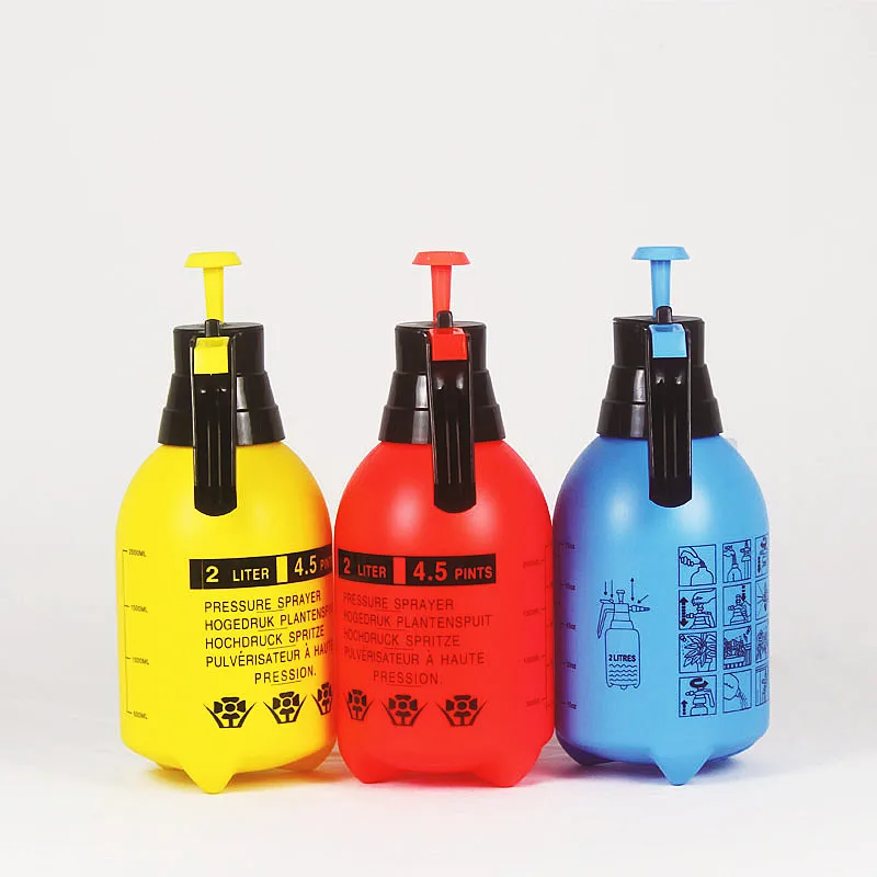 Best-selling 2L transparent household sprayer hand pressed plastic garden tool spray can disinfection is the most popular