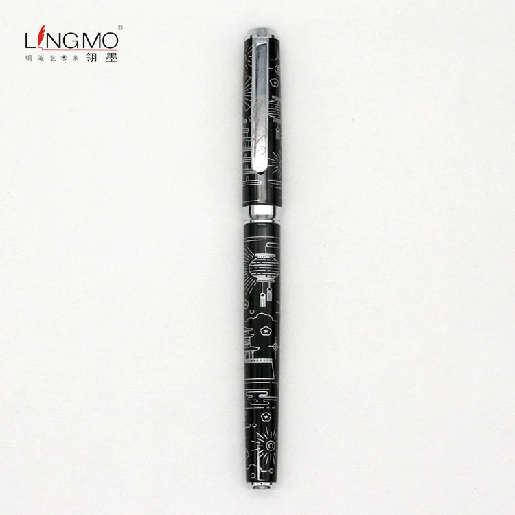 Lingmo High Quality Colorful Design Pen Luxury OEM Design Metal Fountain Pen