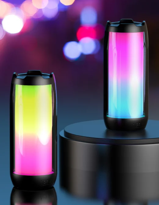 2022 Factory Price Blue tooth Speaker Colorful LED BT Wireless Portable RGB TWS Speakers Soundbar Sound  3D Surround OEM