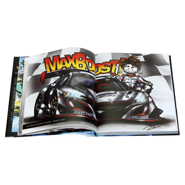 24 years China custom softcover hardcover Softcover Paperback Comic Car Children Books Diary Printing China Factory