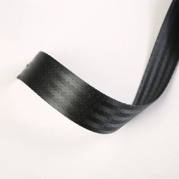 High Resistance Two Point Safety Belt Black Durable Woven Webbing Strap Car Seat Belt Harness for Automobile Accessories