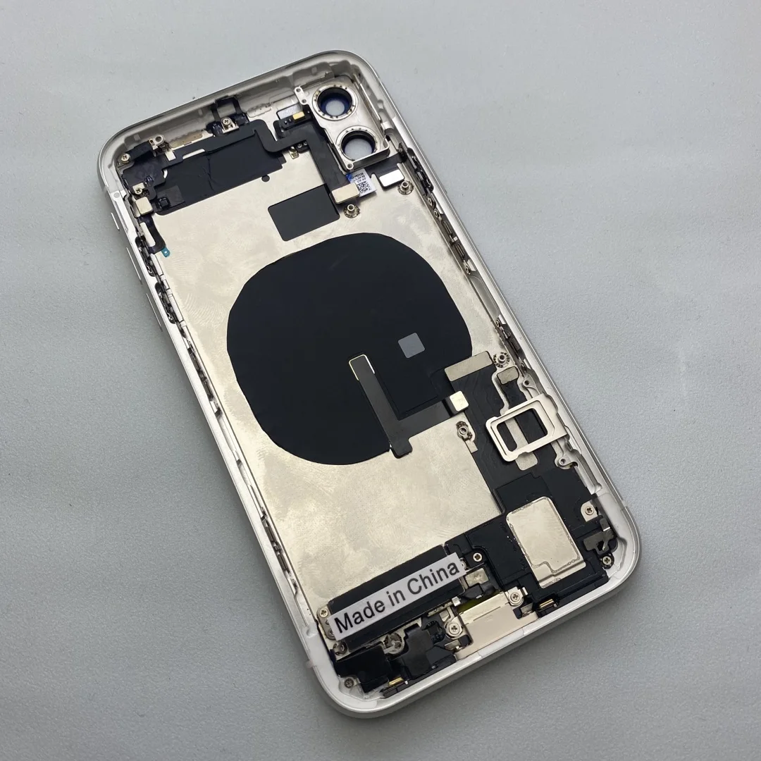 Задняя крышка для мобильного телефона корпус Iphone 11 полноразмерная средняя рамка с логотипом наборы гибких деталей стеклянный сменный