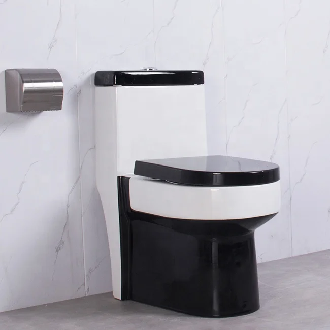 Bathroom Gold Line Design Color Toilet Bowl Ceramic Wc Black