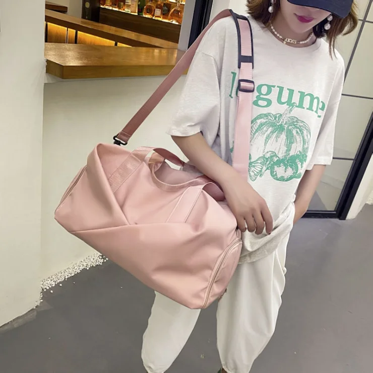 Розовая спортивная сумка для спортзала, дорожная сумка, кожаная спортивная сумка, Дорожная Спортивная Сумка Для Спортзала