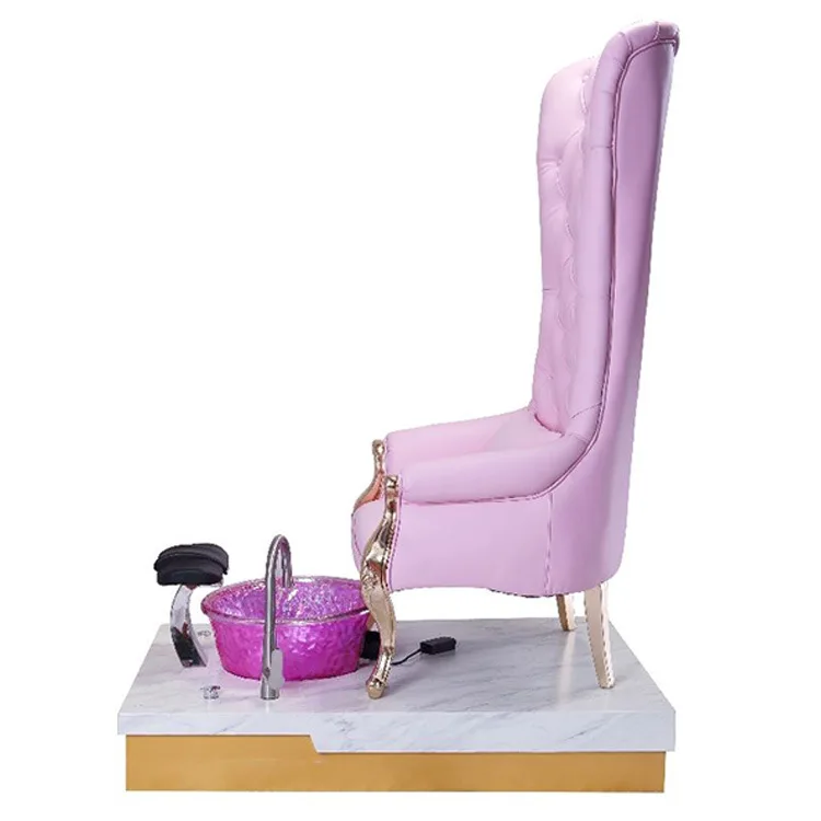 Kisen 2024 new design beauty nail salon spa  White Pink furniture set luxury foot spa massage equipments pedicure chairs