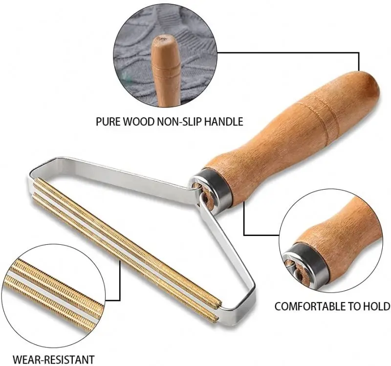 Pet Hair Travel Brush Handheld Dust Lint Coat Sweater Furniture  Double Sided Manual Lint Remover Clothes Lint Fuzz Shaver