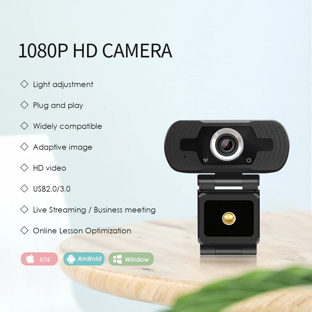 Loosafe Webcam Hd Camera 1080p With Microphone For Desktop Fullhd Free Chat