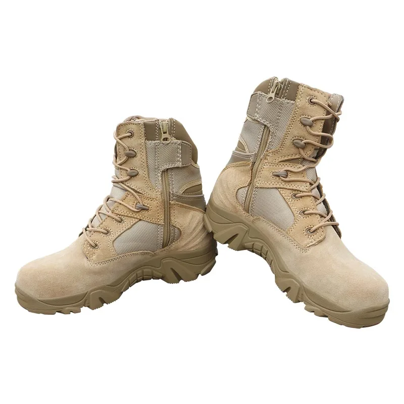 
Mens High Top Military Tactical Boots Desert Army Hiking Combat Ankle Boots US 