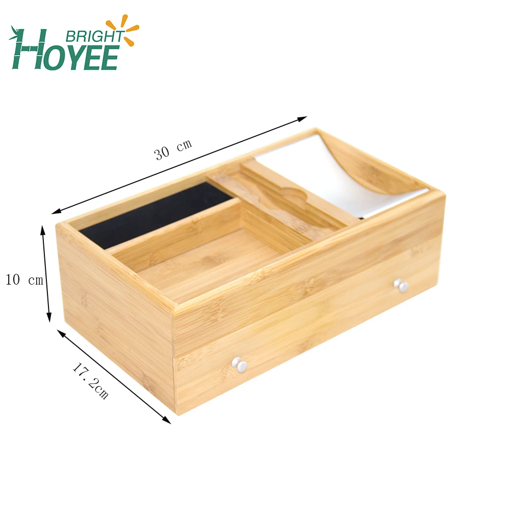 Wholesale Bamboo Desk Organizer Drawer Storage Box
