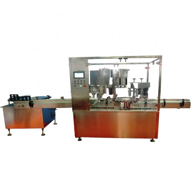 plastic bottle dry spices powder filling capping and labeling machine with VIDEO