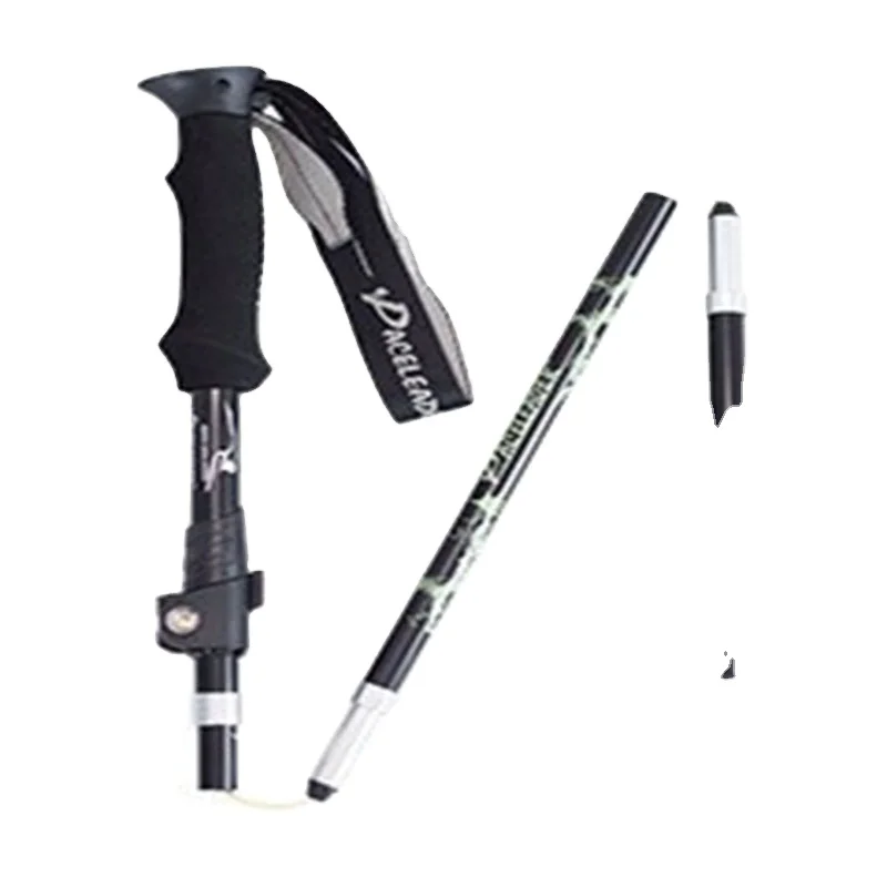 RTS Outdoor Custom Logo 3-section Telescopic Trekking Hiking Pole Manufacturers Aluminum Walking Sticks Trekking Pole