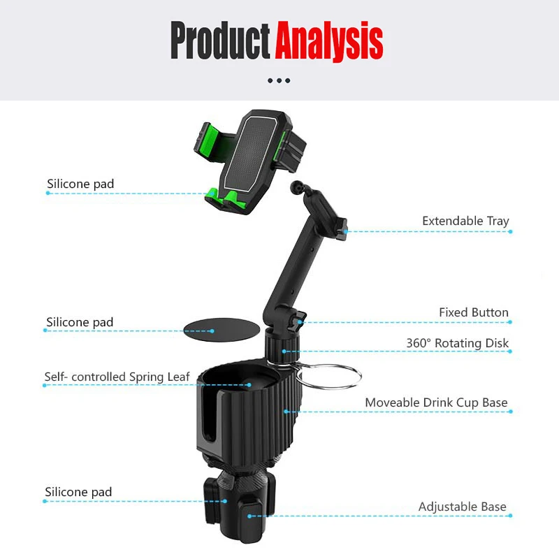 Foldable Car Phone Stand Armrest Inside The Car Cup Holder Storage Box Creative Armrest Box Tiktok Storage Tissue Box