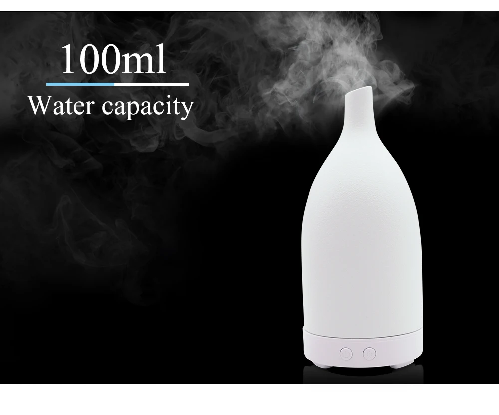 2024 New Mini Portable Mist Diffuser Humidifier With ceramics Color Led Light 300ml Mini Humidifier