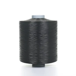 black filament 100% ECO 300D denier DTY Recycled polyester yarn recycled for weaving ribbon