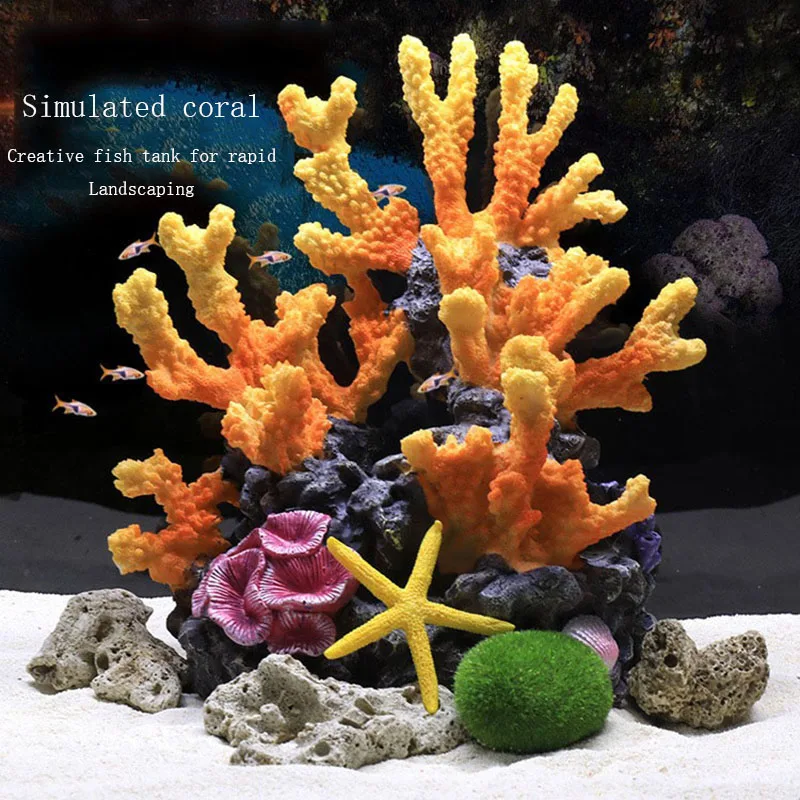 high quality  Resin Artificial Function Ceramic Coral Reef Rock Marine Aquarium Decorations for Fish Tank
