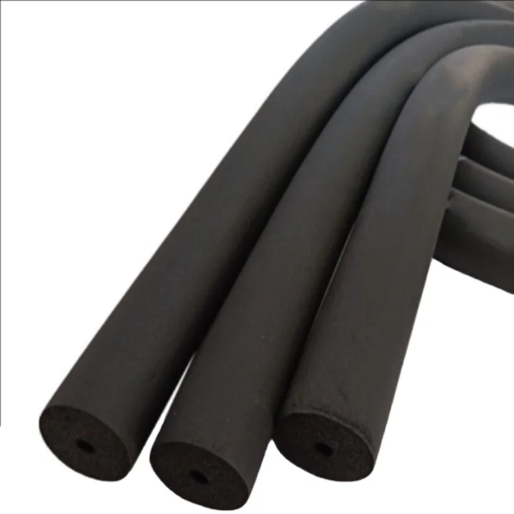 Flexible elastomeric closed cell tube rubber foam insulation pipe for air conditioning