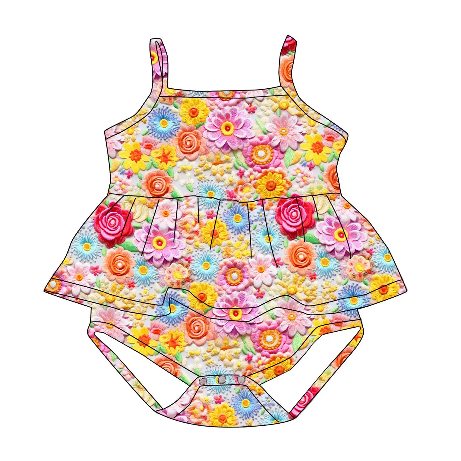 Fast Shipping Customized print baby summer frenulum tollder peplum leo girls printed rope bubble girls sling Skirt hem romper