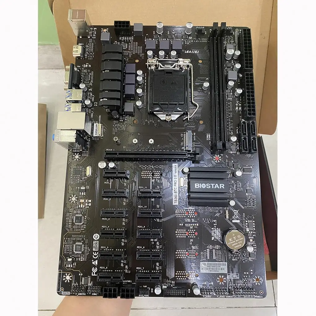 kenao b250 motherboard 12ports  LGA-1151 24Pin power connector 2*DDR4 2666 4* SATA 6Gb/s M.2 6Gb/s 11*PCI-E 3.0x1 1*PCI-E 3.0X16