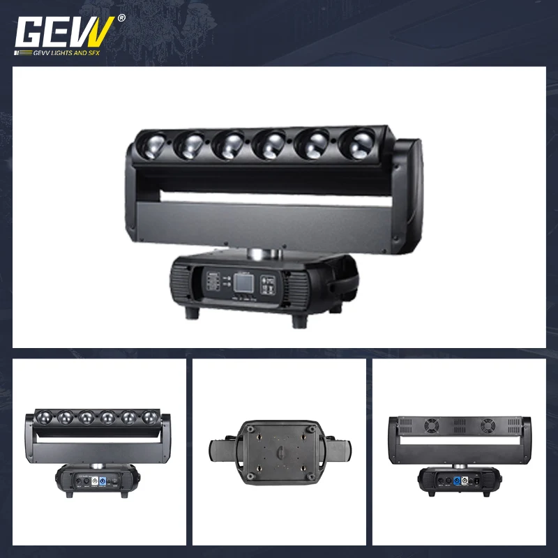 GEVV 6x40 Вт Ночные Клубные огни Дискотека RGBW 4 в 1 светодиодный пиксельный луч с зумом мойка движущаяся головка