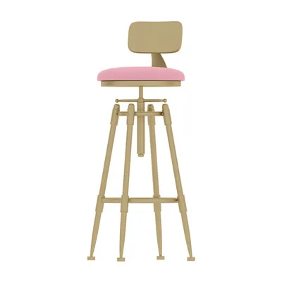 Hot Nordic bar stool rotating lifting high foot bar chairs modern simple creative iron bar chair with backrest