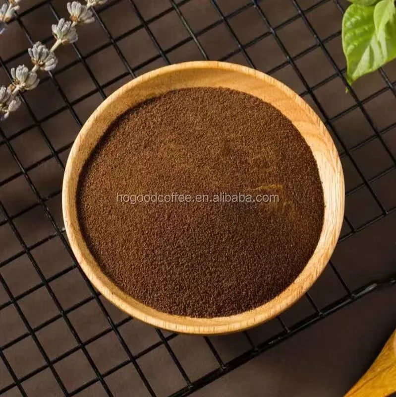 100% Robusta сушеный распылением порошок быстрого кофе