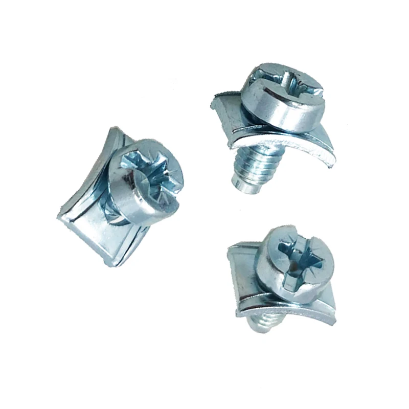 M4x8 Zinc Coating Iron Cheese Head Terminal Screws With Saddle Clamp For Wiring Terminals