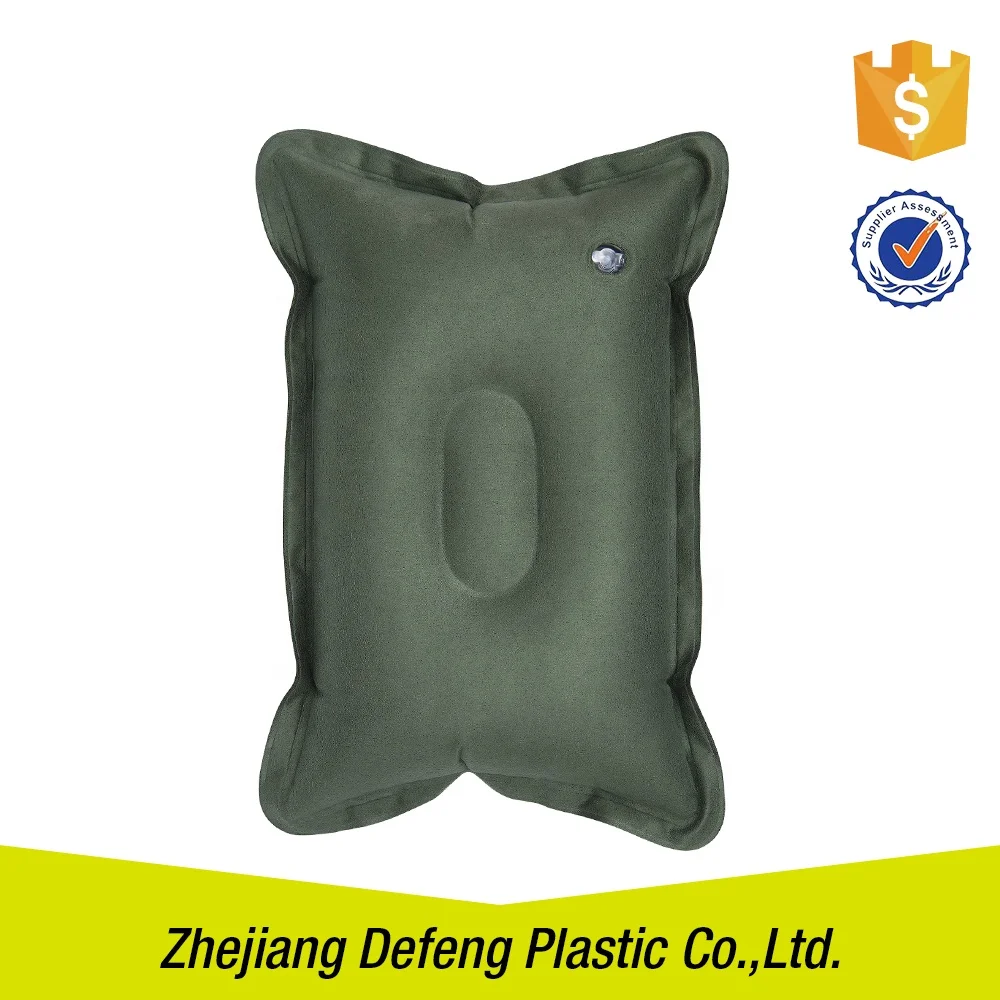 Wholesale Moisture Proof 100% Polyester Self Inflating Comfortable Foldable Air Pillow For Travel