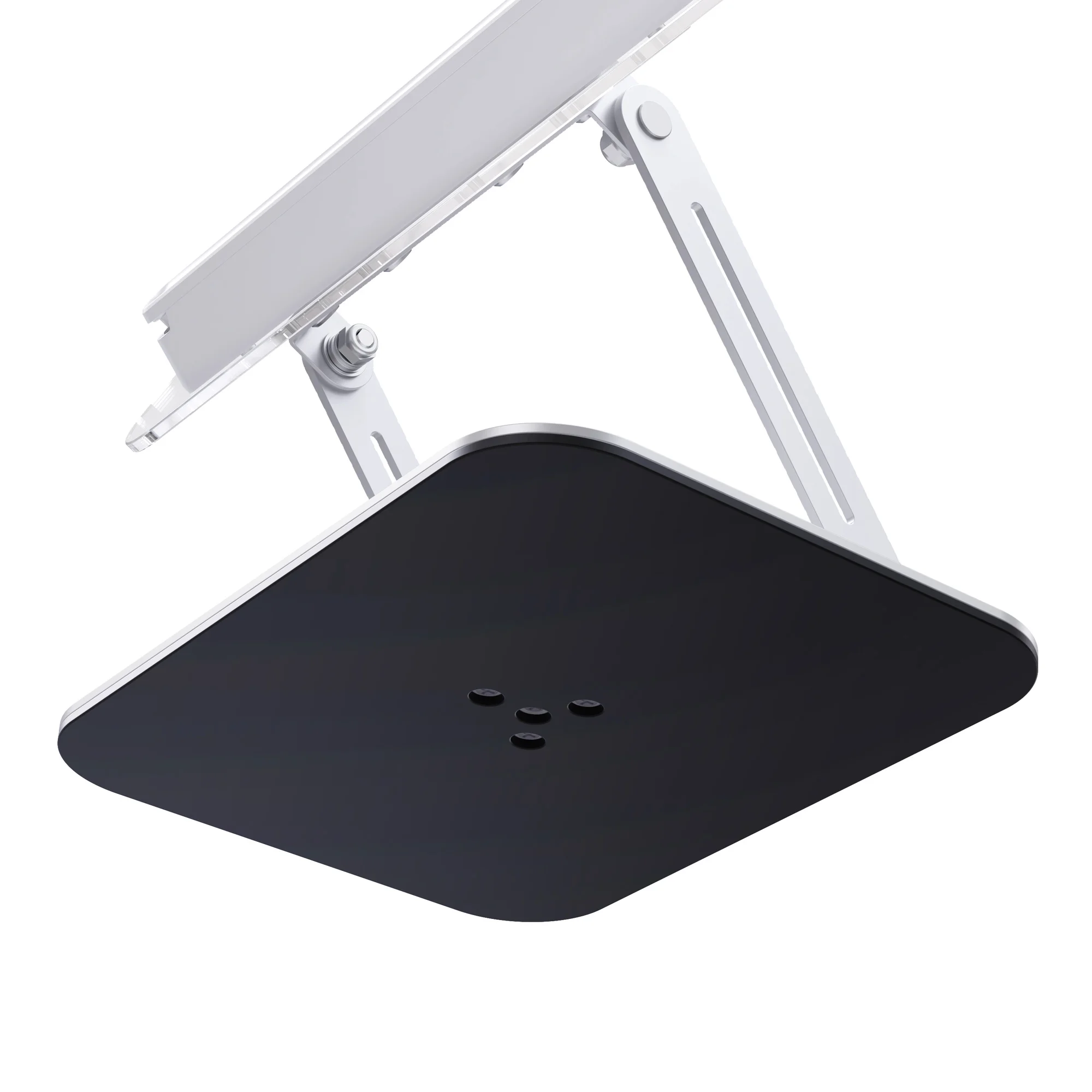 Boneruy R22 Acrylic Book Page Holder With Hidden Clip Carton Steel Base Rotatable Height Adjustable Reading Book Stand