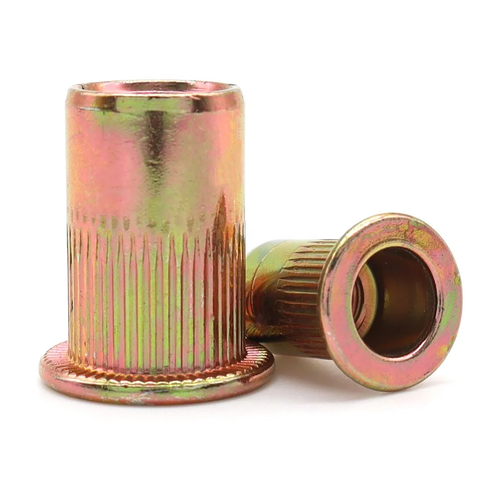 China Factory wholesale price flat head rivet nut nut rivet m5 3250pcs/box threaded inserts rivet insert nuts