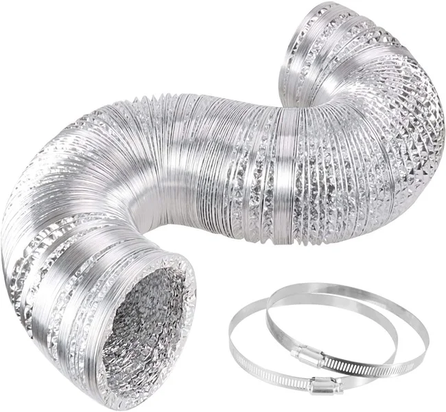 iPower 6 Inch 16 Feet Non-Insulated Flex Air Aluminum Ducting Vent Hose for Grow Tents, Dryers HVAC Ventilation