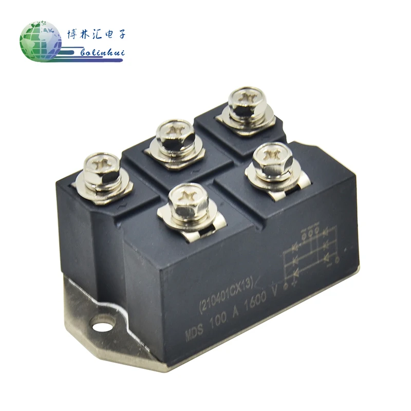 Metal shell three-phase diode bridge control rectifier MDS100-16(M17)  Rectifier bridge