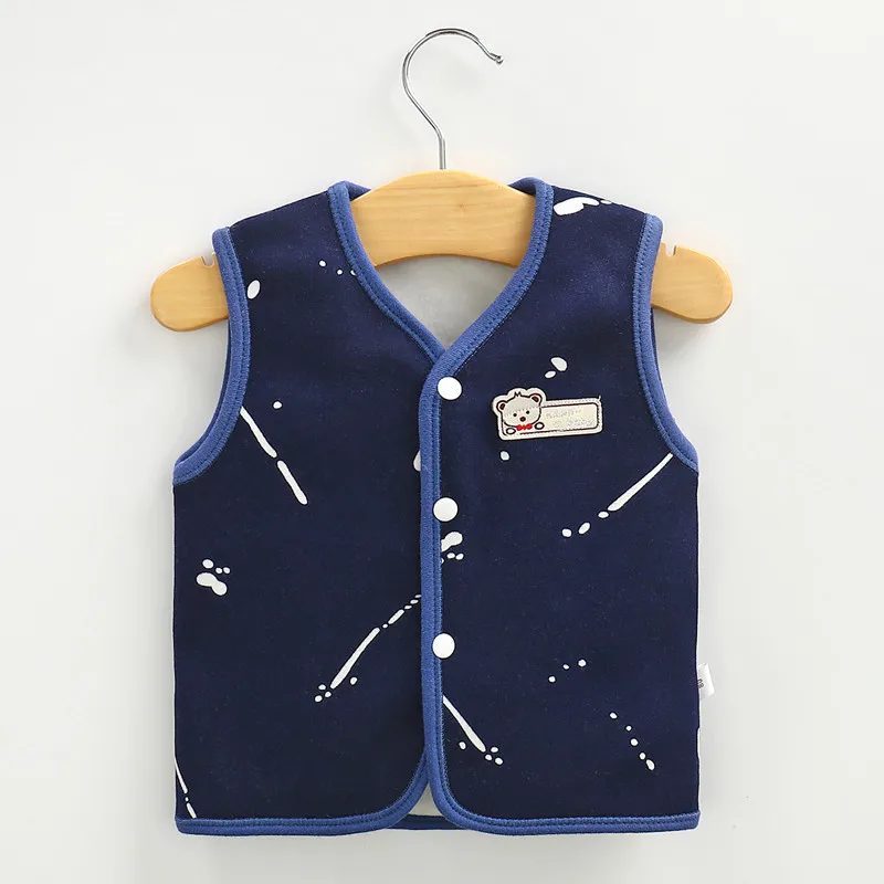 
Factory Made Spring Autumn Downy Vest Male and Female Baby Buckle Vest Inexpensive 