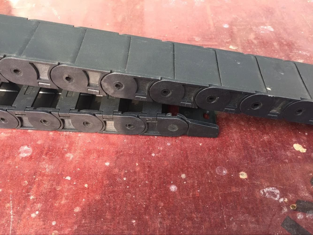 Black & Yellow  Bridge Type Open Type Plastic Drag Chain For CNC Machine